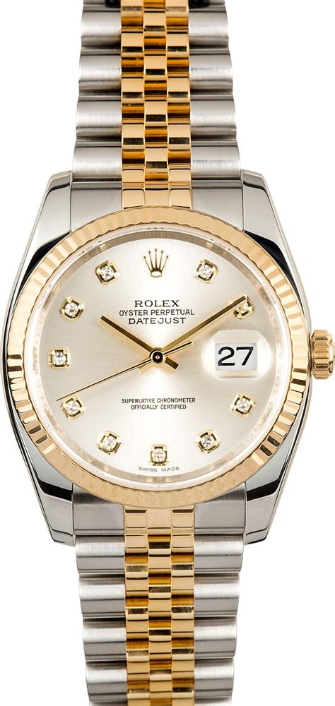 rolex datejust silver diamond dial|rolex datejust 36 price.